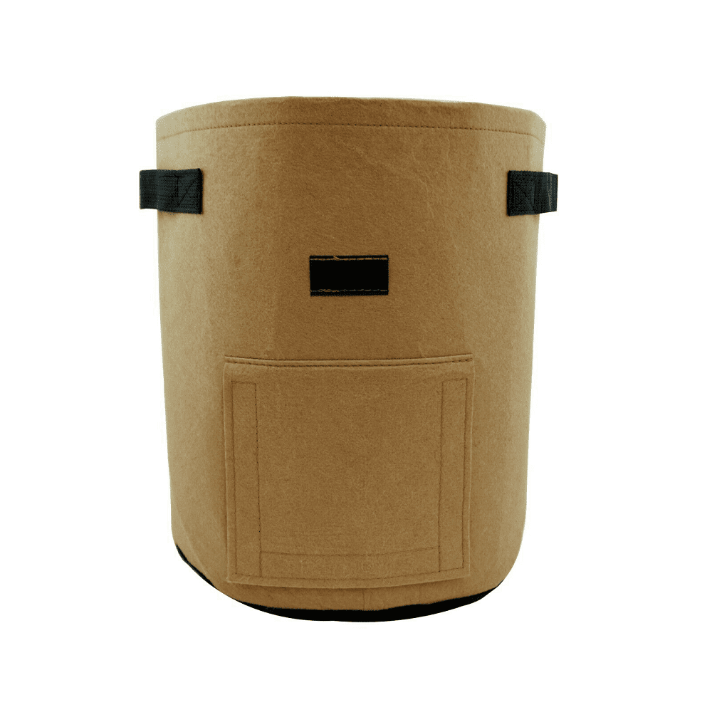 7-Gallons, Tan HONGVILLE 5-Pack Grow Bags/Aeration Fabric Pots w/Handles