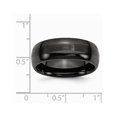 thumbnail image 2 of Chisel Black Ceramic 8mm Brushed and Polished Wedding Band Ring, 2 of 6