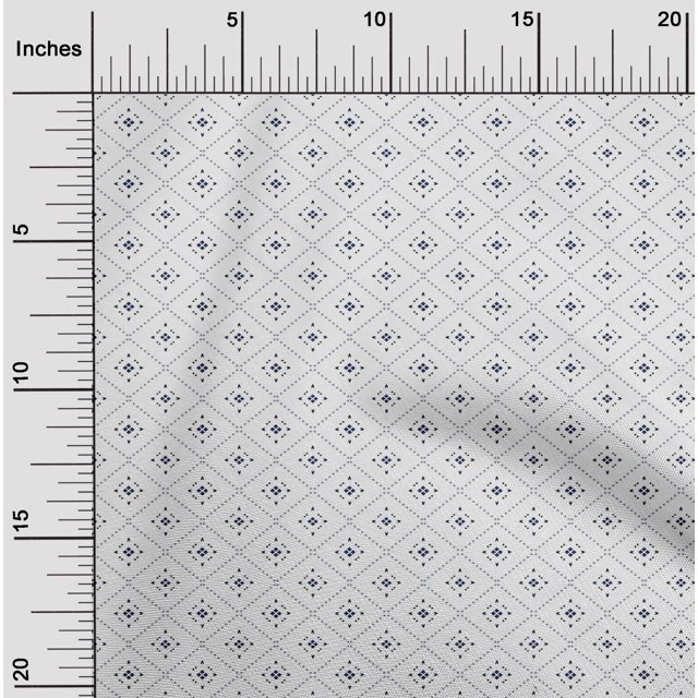 oneOone Polyester Lycra Navy Blue Fabric Arrow & Diamond Shape Geometric Sewing Material Print Fabric by The Yard 56 Inch Wide