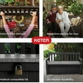 thumbnail image 4 of 70 Gallon Storage Bench Deck Box for Patio Furniture, Front Porch Decor and Outdoor Seating – Perfect to Store Garden Tools and Pool Toys, Grey, 4 of 5