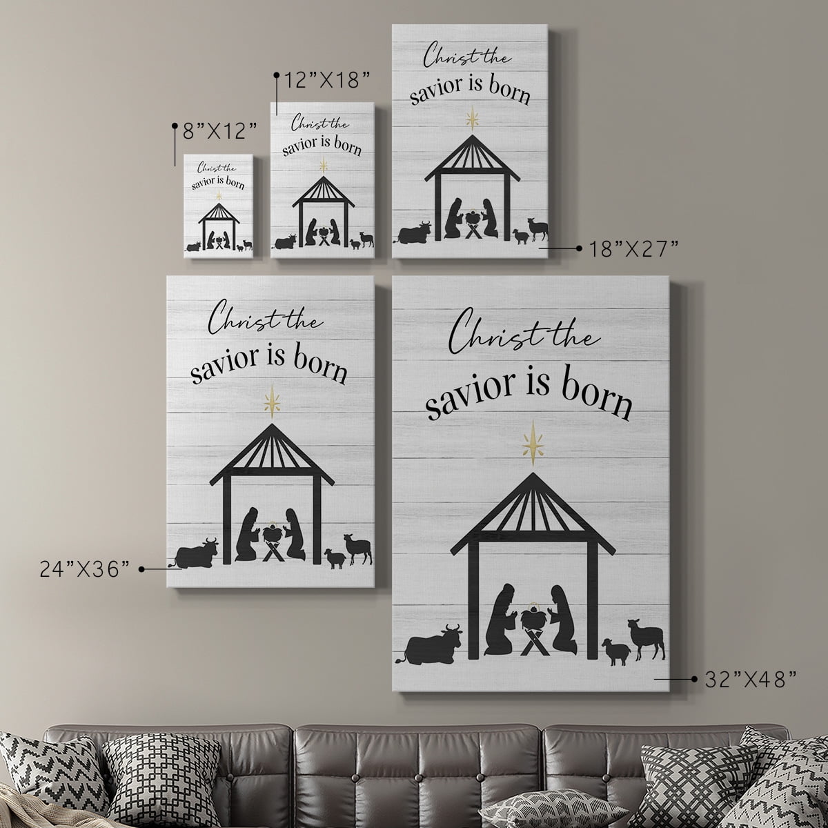 The Savior is Born Premium Gallery Wrapped Canvas - Ready to Hang