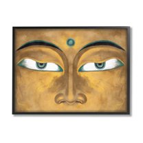 Stupell Industries Indian Bindi Close Up Portrait Graphic Art Black Framed Art Print Wall Art, Design by Lil' Rue
