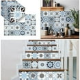 thumbnail image 7 of 24 Sheet Wall Stickers Blue Flowers Tiles Decor Kitchen Backsplash Self Adhesive Vinyl Decals Peel and Stick 6x6", 7 of 7