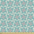 thumbnail image 1 of Abstract Fabric by the Yard, Rhythmic Geometric Motifs in Pastel Dots Pattern, Decorative Upholstery Fabric for Chairs & Home Accents, Blue Multicolor by Ambesonne, 1 of 5