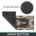 thumbnail image 7 of Boho Dark Brown Pattern Rugs and Mats Non Skid Washable Absorbent Microfiber Soft Kitchen Mat for Floor Set Of 2 Decor Stain Resistant 17"x47"+17"x30", 7 of 7