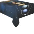 thumbnail image 3 of BSDHOME Planet Solar System Cotton Linen Tablecloth 60x84 Inches, Galaxy Outer Space Table Cloth Cover for Christmas Holiday Party Home Decor, 3 of 5