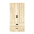 thumbnail image 6 of Woodpeckers Furniture and Mattress 2-Door Wardrobe with 2-Drawers New Design, 6 of 7