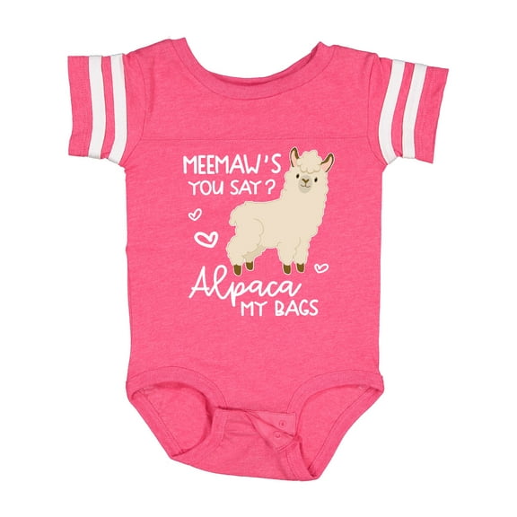Inktastic Meemaw's You Say Alpaca My Bags Boys or Girls Baby Bodysuit