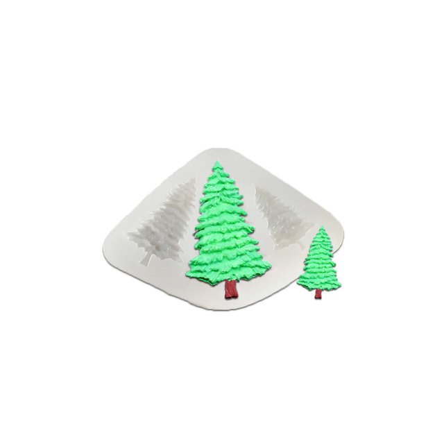 Cateissary Moldes para galletas Molde en relieve Decoración Fondant Fundición Die Aniversario Herramientas y accesorios para hornear Árbol de tres pinos Cateissary HA061362-25B