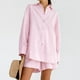 thumbnail image 3 of Pijamas de manga larga de verano europeos y americanos de algodón y lino para mujer, ropa de hogar holgada de moda, conjunto de dos piezas, 3 of 6