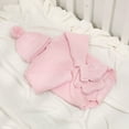thumbnail image 5 of Essential Newborns Knitwear Set Color Long Sleeve Knit Romper with Protective Hat and Cosy Socks for Infants, 5 of 8