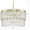 thumbnail image 2 of Progress Lighting Chevall 6-Light Chandelier, Gilded Silver, Artisanal Glass, Design Series: Modern Organic, Luxe, Transitional, 2 of 12