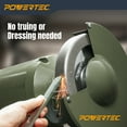 thumbnail image 5 of POWERTEC CBN Grinding Wheel 8 Inch 80 Grit, 1-1/2" Wide, 5/8" Arbor – 4-in-1 CBN Sharpening Wheel with 1/4" Radius Edge and Side Face for Bench Grinder (15707N), 5 of 7