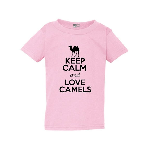 Keep Calm And Love Camels Deserts Animal Lover Toddler Kids T-Shirt Tee