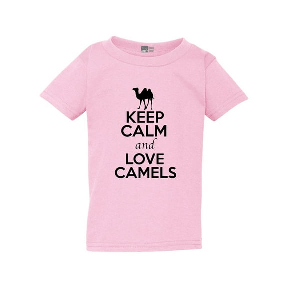 Keep Calm And Love Camels Deserts Animal Lover Toddler Kids T-Shirt Tee