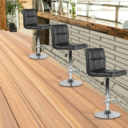 Ergonomic Height Adjustable 360 Degree Swivel Backrest Barstools Chair Comfortable Home Kitchen Stool With Footrest