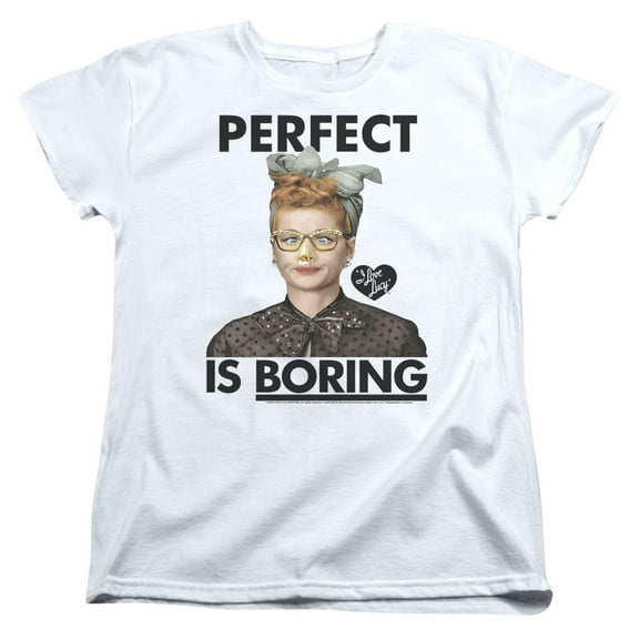 I Love Lucy Perfect Is Boring S/S Women's T-Shirt White