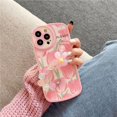 thumbnail image 2 of Compatible with iPhone 13 Pro Max Case,Cute 3D Flower Wrist Chain Floral Print Cover Camera Protection Shockproof Phone Case for Women Girls Design for iPhone 13 Pro Max-Pink, 2 of 12