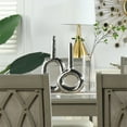 thumbnail image 2 of Jennifer Taylor Home Riza 16" & 14" Open Ceramic Vases Set of 2 Hammered Silver, 2 of 9