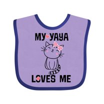 Inktastic My Yaya Loves Me Girls Girls Baby Bib