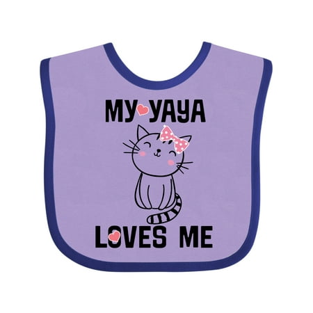 

Inktastic My Yaya Loves Me Girls Gift Baby Girl Bib