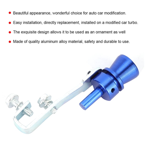 TOBO DE ESCAPE del Silenciador de la Cola del Silbato del Sonido del Turbo del Coche, Aspecto Hermoso, Material de Aleacio de Aluminio Duradero, Simula el Silbato de Alivio de
