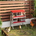 thumbnail image 1 of Twister.CK 6 Compartment Metal Chicken Nesting Box with Legs, Rollaway Design for Easy Egg Collection, Red, 1 of 11