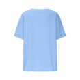 thumbnail image 5 of Jinhomg Lightweight Summer Cardigan, Womens Cotton Linen Beach Shirts Casual Loose Button Down Short Sleeve Vacation Blouses Sky Blue XL, 5 of 8