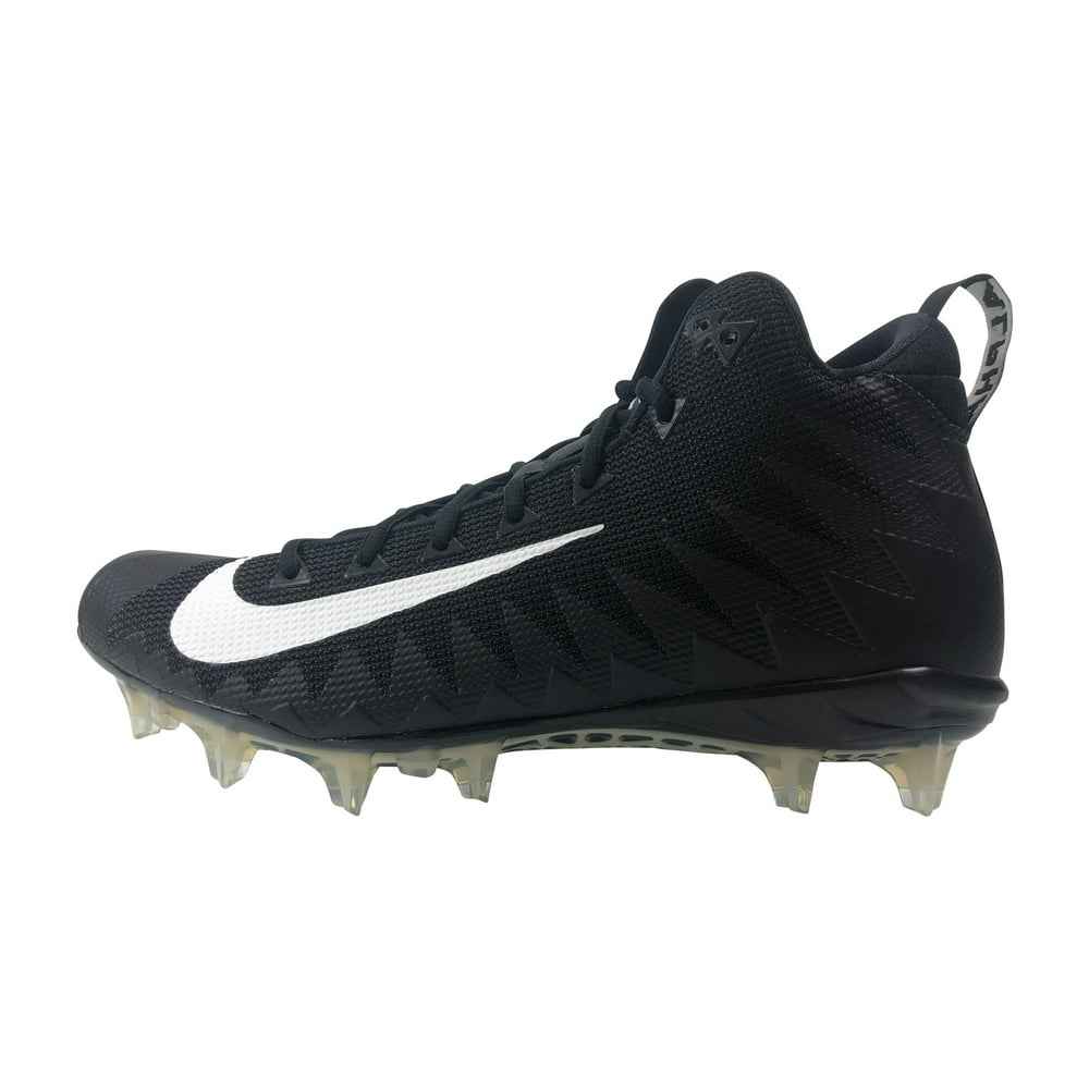 Nike Alpha Menace Pro Mid TD PF Football Cleats, Black/White, 13
