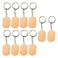 thumbnail image 3 of KLKCMS 10Pcs Key Tag Collectible Accessories DIY Decoration Unfinished Wood Keyring D, 3 of 9