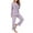 Purple, variant on Fengactive Women's 2-Piece Pajama Set Long Sleeve Top with Button and Long Pants with Pockets Fall Lounge Sleepwear
