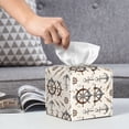 thumbnail image 6 of Kdxio Anchors with Rope Print Tissue Box Cover,Square Decorative PU Leather Facial Paper Case Organizer Holder Dispenser for Bathroom,Night Stands,Desk,Car 5.2''X5.2''X5.2'', 6 of 8