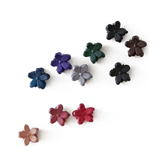 ELAYARD 10Pcs Toddler Hair Clips Flower Shaped Mini Hair Pins for Daily Wear Acrylic