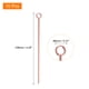 thumbnail image 2 of Uxcell 10Pcs Stainless Steel Cocktail Toothpicks, 4.25 Inch Metal Cocktail Picks Fruit Sticks, Rose Gold Circle, 2 of 5