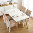 thumbnail image 3 of Floral Print Dining Chair Covers Set of 4 Lovely Garden and Wildflower Pattern Washable Polyester Stretch Slipcovers Removable Seat Protector for Farmhouse Style, 3 of 7