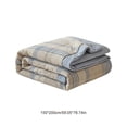 thumbnail image 2 of Washed Cotton Summer Quilt with Natural Cotton Filling – Breathable, Soft, Washable Plaid Bed Cover for Hot Weather and Easy Care, 2 of 5