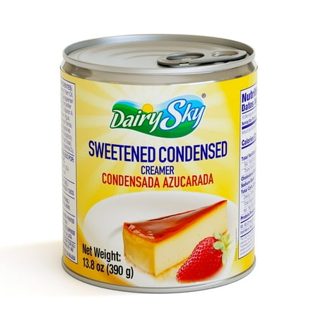 DairySky Sweetened Condensed Creamer Rich & Creamy Shelf-Stable Milk Allergen 13.8 oz Tin – Perfect for Coffee Baking & Desserts DairySky Sweetened Condensed Creamer Rich & Creamy Shelf-Stable Milk Allergen 13.8 oz Tin – Perfect for Coffee Baking & Desserts