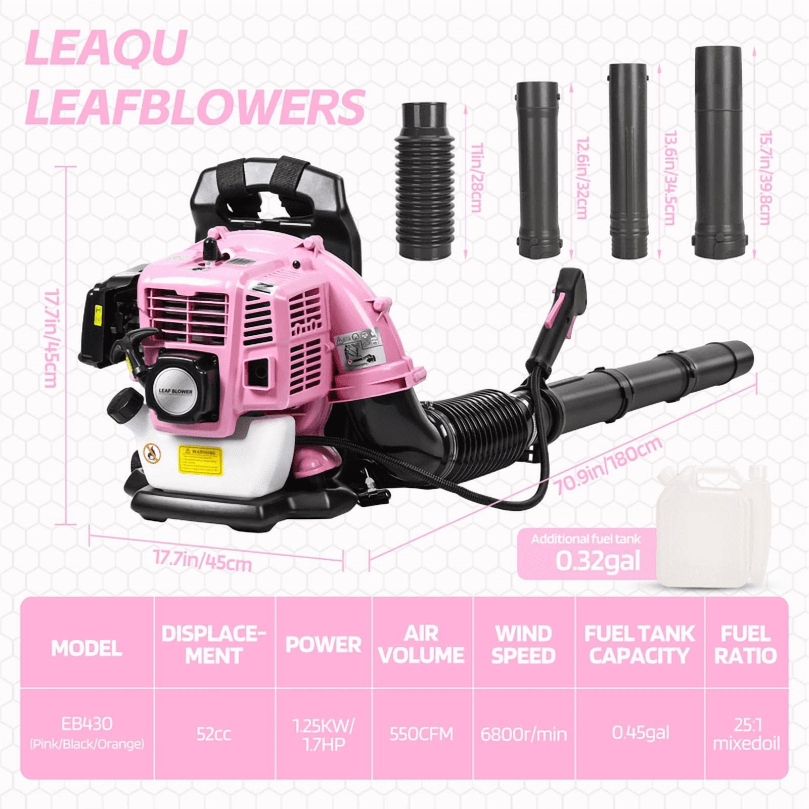 Gas Leaf Blower, 52CC 1.7 HP 2-Stroke Backpack Leaf Blower, 550 CFM , 200 MPH , Powerful Clearing Performance and Ergonomic Harness System