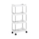 thumbnail image 2 of Carro de almacenamiento con ruedas, carrito utilitario rodante, carrito organizador de baño extraíble, carrito de almacenamiento de cocina para cuarto 4 capas ensanchadas, 2 of 8