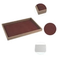 thumbnail image 2 of REGALWOVEN Velvet Accessory Organizer Trays with Removable Dividers for Drawers, Accessory Case Brown Flat Tray, 2 of 7