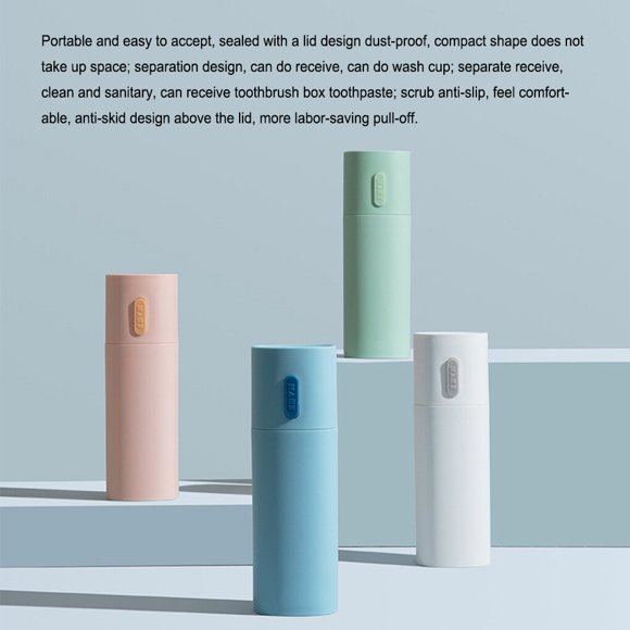 PP Silicone Tooth Brush Storage Tooth Brush Storage Box Dustproof Nonslip Replacement Bathroom Toothbrush Toothpaste Case Container Organizer Green