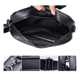 thumbnail image 3 of Bandolera De Cuero De Los Hombres Crossbody Bolso De Hombro Xtellar negro, 3 of 3