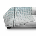 thumbnail image 3 of Vintage Blue Soft Flannel Fleece Throw Blanket, Vertical Geometric Dots Pattern Decreasingly Flowing down in Order, Cozy Plush for Indoor and Outdoor Use, 50" x 60", Pale Blue and White, by Ambesonne, 3 of 6