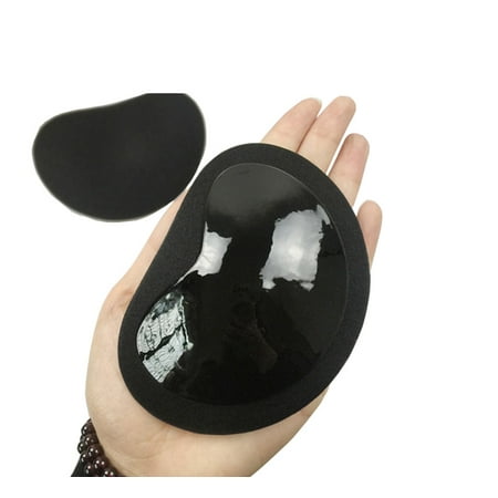 

MRULIC lingerie for women Heart Padding Magic Bra Insert Pads Push Up Gel Adhesive Enhancer Bikini Black + One size