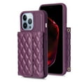 thumbnail image 5 of ELEHOLD Crossbody Wallet Case for iPhone 12 / iPhone 12 Pro, Soft PU Leather Card Holder Magnetic Flip Folio Purse Case 6.1 Inch,Purple, 5 of 6