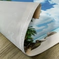 thumbnail image 5 of Ambesonne Jungle Place Mats Set of 4, Beach on Mahe Island, Standard Size, Green Blue Sand Brown, 5 of 6