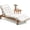 Antique White, variant on Chaise Lounge Cushion Outdoor, Memory Foam Replacement Patio Pool Lounge Chair Cushion with Ties for Outdoor Furniture, 74 x 22 x 4 Inch (Oxford Blue)