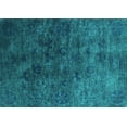thumbnail image 1 of Ahgly Company Machine Washable Indoor Rectangle Oriental Turquoise Blue Industrial Area Rugs, 2' x 5', 1 of 4