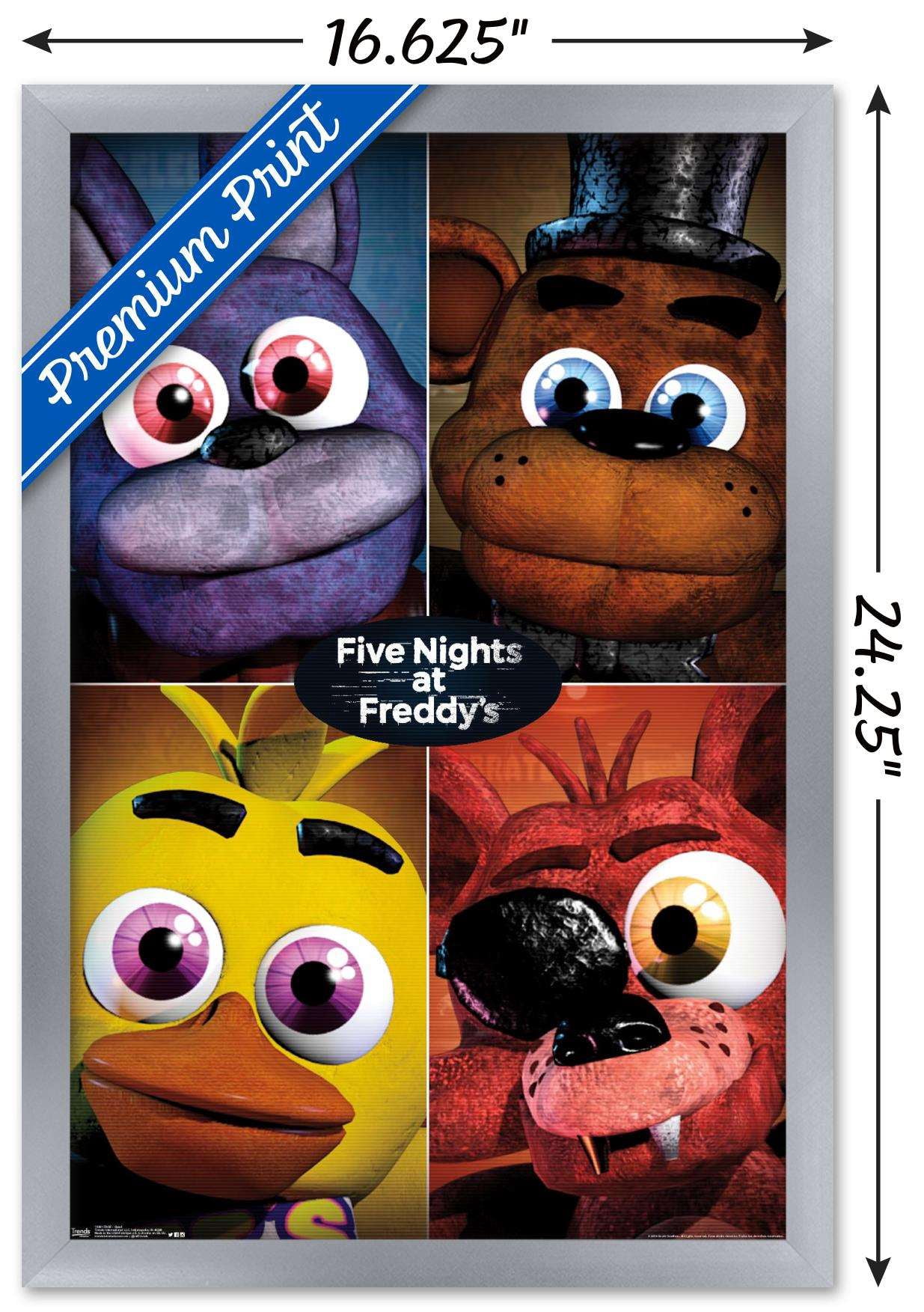 Five Nights at Freddy's - Quad Wall Poster, 14.725" x 22.375", Framed