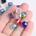 thumbnail image 3 of U8MO 10pcs 10mm Cube Faceted Cut Crystal Glass Loose Beads Lot for Jewelry Making-37# Brown, 3 of 9